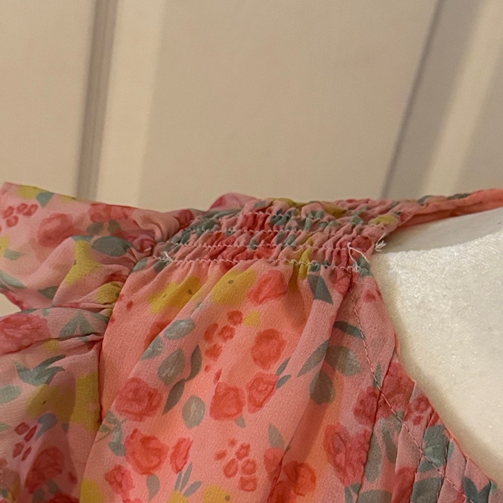 Pink Floral Ruffle Dress - Picture 5 of 9